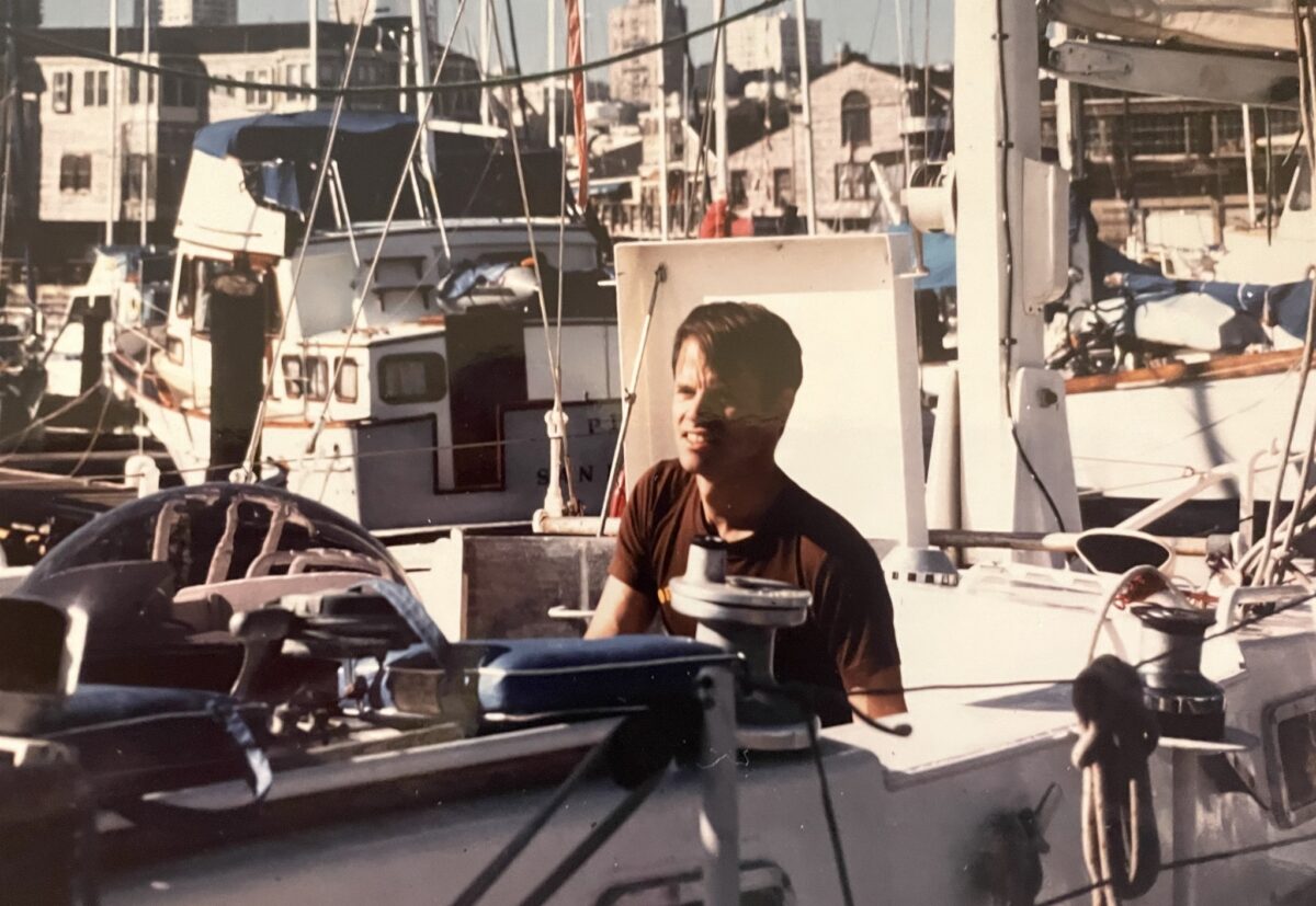 Eric Best aboard Feo at Pier 39 in San Francisco
